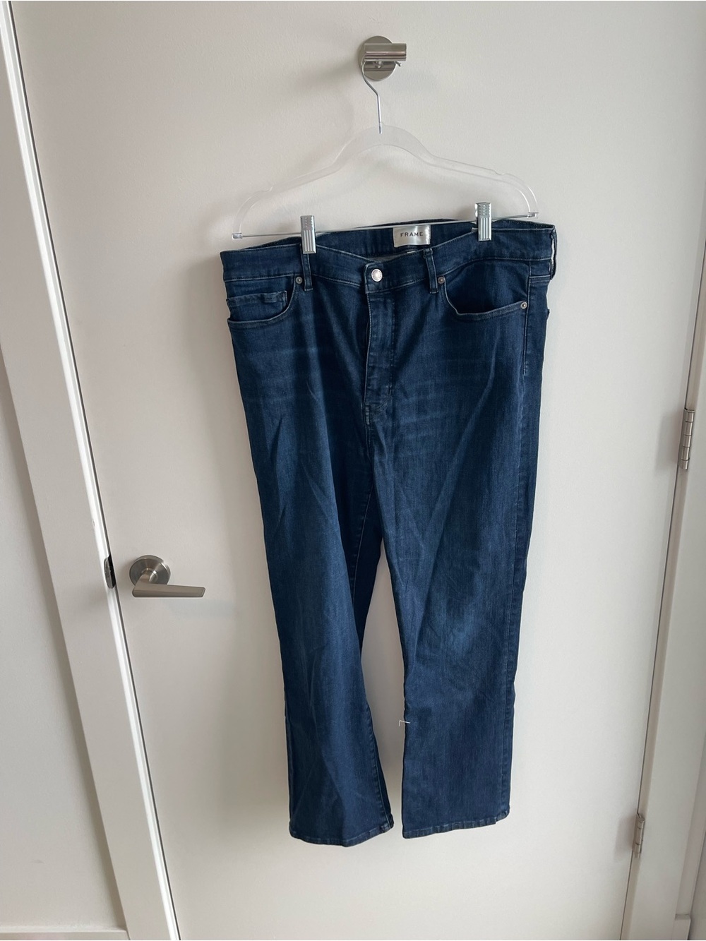 Frame Denim Dark Blue Le High Straight Jeans